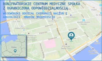 WOJEWÓDZKI ODDZIAŁ CHIRURGII NACZYŃ I ANGIOLOGII - BONIFRATERSKIE CENTRUM MEDYCZNE SPÓŁKA Z OGRANICZONĄ ODPOWIEDZIALNOŚCIĄ - UL. TRYNITARSKA 11,  KRAKÓW-ŚRÓDMIEŚCIE