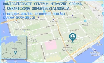 KLINICZNY ODDZIAŁ CHIRURGII OGÓLNEJ - BONIFRATERSKIE CENTRUM MEDYCZNE SPÓŁKA Z OGRANICZONĄ ODPOWIEDZIALNOŚCIĄ - UL. TRYNITARSKA 11,  KRAKÓW-ŚRÓDMIEŚCIE