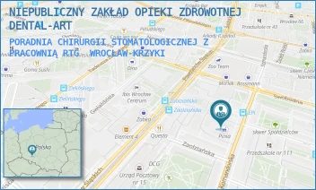 PORADNIA CHIRURGII STOMATOLOGICZNEJ Z PRACOWNIĄ RTG - NIEPUBLICZNY ZAKŁAD OPIEKI ZDROWOTNEJ DENTAL-ART - UL. KOMANDORSKA 53A/3B,  WROCŁAW-KRZYKI