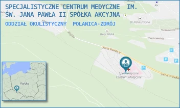 ODDZIAŁ OKULISTYCZNY - SPECJALISTYCZNE CENTRUM MEDYCZNE  IM. ŚW. JANA PAWŁA II SPÓŁKA AKCYJNA - UL. JANA PAWŁA II 2,  POLANICA-ZDRÓJ