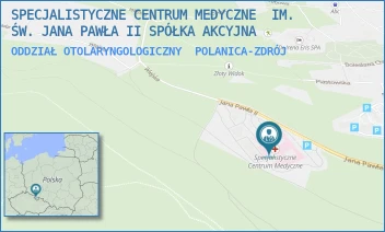 ODDZIAŁ OTOLARYNGOLOGICZNY - SPECJALISTYCZNE CENTRUM MEDYCZNE  IM. ŚW. JANA PAWŁA II SPÓŁKA AKCYJNA - UL. JANA PAWŁA II 2,  POLANICA-ZDRÓJ