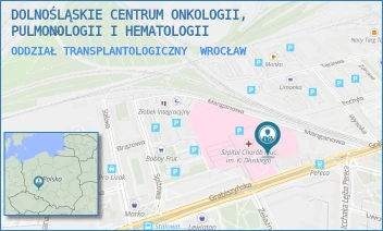 ODDZIAŁ TRANSPLANTOLOGICZNY - DOLNOŚLĄSKIE CENTRUM ONKOLOGII, PULMONOLOGII I HEMATOLOGII - UL. GRABISZYŃSKA 105,  WROCŁAW