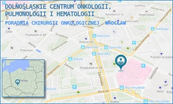 PORADNIA CHIRURGII ONKOLOGICZNEJ - DOLNOŚLĄSKIE CENTRUM ONKOLOGII, PULMONOLOGII I HEMATOLOGII - PL. LUDWIKA HIRSZFELDA 12,  WROCŁAW