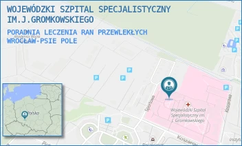 PORADNIA LECZENIA RAN PRZEWLEKŁYCH - WOJEWÓDZKI SZPITAL SPECJALISTYCZNY IM.J.GROMKOWSKIEGO - UL. KOSZAROWA 5,  WROCŁAW-PSIE POLE