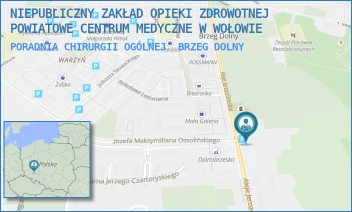 PORADNIA CHIRURGII OGÓLNEJ - POWIATOWE CENTRUM MEDYCZNE W WOŁOWIE SP. Z O.O. - UL. ALEJE JEROZOLIMSKIE 28,  BRZEG DOLNY