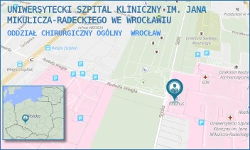 ODDZIAŁ CHIRURGICZNY OGÓLNY - UNIWERSYTECKI SZPITAL KLINICZNY IM. JANA MIKULICZA-RADECKIEGO WE WROCŁAWIU - UL. BOROWSKA 213,  WROCŁAW