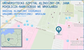 ODDZIAŁ KLINICZNY CHIRURGII URAZOWO-ORTOPEDYCZNEJ - UNIWERSYTECKI SZPITAL KLINICZNY IM. JANA MIKULICZA-RADECKIEGO WE WROCŁAWIU - UL. BOROWSKA 213,  WROCŁAW