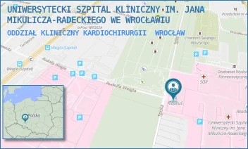 ODDZIAŁ KLINICZNY KARDIOCHIRURGII - UNIWERSYTECKI SZPITAL KLINICZNY IM. JANA MIKULICZA-RADECKIEGO WE WROCŁAWIU - UL. BOROWSKA 213,  WROCŁAW