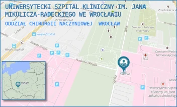 ODDZIAŁ CHIRURGII NACZYNIOWEJ - UNIWERSYTECKI SZPITAL KLINICZNY IM. JANA MIKULICZA-RADECKIEGO WE WROCŁAWIU - UL. BOROWSKA 213,  WROCŁAW