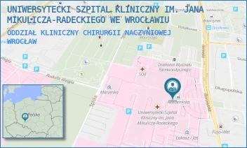 ODDZIAŁ KLINICZNY CHIRURGII NACZYNIOWEJ - UNIWERSYTECKI SZPITAL KLINICZNY IM. JANA MIKULICZA-RADECKIEGO WE WROCŁAWIU - UL. BOROWSKA 213,  WROCŁAW