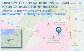 ODDZIAŁ KLINICZNY CHIRURGII OGÓLNEJ, MAŁOINWAZYJNEJ I ENDOKRYNOLOGICZNEJ - UNIWERSYTECKI SZPITAL KLINICZNY IM. JANA MIKULICZA-RADECKIEGO WE WROCŁAWIU - UL. BOROWSKA 213,  WROCŁAW