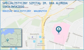 ODDZIAŁ OKULISTYCZNY - SPECJALISTYCZNY SZPITAL IM. DRA ALFREDA SOKOŁOWSKIEGO - UL. SOKOŁOWSKIEGO 4,  WAŁBRZYCH