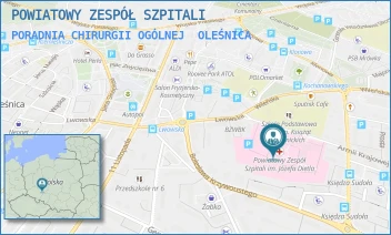 PORADNIA CHIRURGII OGÓLNEJ - POWIATOWY ZESPÓŁ SZPITALI - UL. ARMII KRAJOWEJ 1,  OLEŚNICA