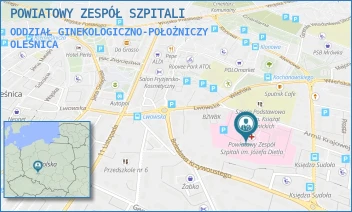 ODDZIAŁ GINEKOLOGICZNO-POŁOŻNICZY - POWIATOWY ZESPÓŁ SZPITALI - UL. ARMII KRAJOWEJ 1,  OLEŚNICA
