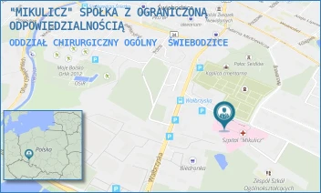 ODDZIAŁ CHIRURGICZNY OGÓLNY - "MIKULICZ" SPÓŁKA Z OGRANICZONĄ ODPOWIEDZIALNOŚCIĄ - M.SKŁODOWSKIEJ-CURIE 3-7,  ŚWIEBODZICE