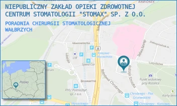 PORADNIA CHIRURGII STOMATOLOGICZNEJ - NIEPUBLICZNY ZAKŁAD OPIEKI ZDROWOTNEJ CENTRUM STOMATOLOGII "STOMAX" SP. Z O.O. - UL. ANDRZEJA SZMIDTA 15,  WAŁBRZYCH
