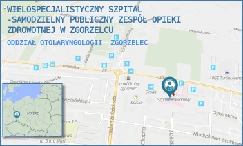 ODDZIAŁ OTOLARYNGOLOGII - WIELOSPECJALISTYCZNY SZPITAL -SAMODZIELNY PUBLICZNY ZESPÓŁ OPIEKI ZDROWOTNEJ W ZGORZELCU - UL. LUBAŃSKA 11-12,  ZGORZELEC