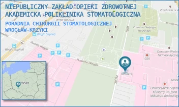 PORADNIA CHIRURGII STOMATOLOGICZNEJ - MEDYCZNE CENTRUM INNOWACJI WROCŁAW SPÓŁKA Z OGRANICZONĄ ODPOWIEDZIALNOŚCIĄ - UL. BOROWSKA 213,  WROCŁAW-KRZYKI