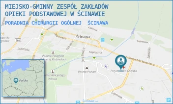 PORADNIA CHIRURGII OGÓLNEJ - MIEJSKO-GMINNY ZESPÓŁ ZAKŁADÓW OPIEKI PODSTAWOWEJ W ŚCINAWIE - UL. JAGIEŁŁY 2,  ŚCINAWA