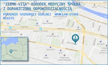 PORADNIA CHIRURGII OGÓLNEJ - "ZIEMO-VITA" OŚRODEK MEDYCZNY SPÓŁKA Z OGRANICZONĄ ODPOWIEDZIALNOŚCIĄ - UL. ZIEMOWITA 1-9,  WROCŁAW-STARE MIASTO