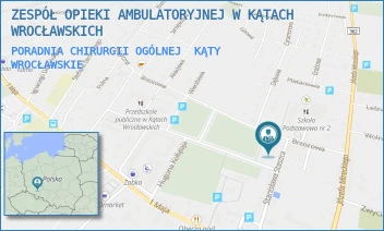 PORADNIA CHIRURGII OGÓLNEJ - ZESPÓŁ OPIEKI AMBULATORYJNEJ W KĄTACH WROCŁAWSKICH - UL. STANISŁAWA STASZICA 9,  KĄTY WROCŁAWSKIE