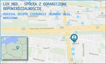 ODDZIAŁ ZESPÓŁ CHIRURGII JEDNEGO DNIA - LUX MED - SPÓŁKA Z OGRANICZONĄ ODPOWIEDZIALNOŚCIĄ - PUŁAWSKA 455,  WARSZAWA