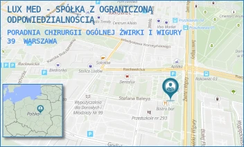PORADNIA CHIRURGII OGÓLNEJ ŻWIRKI I WIGURY 39 - LUX MED - SPÓŁKA Z OGRANICZONĄ ODPOWIEDZIALNOŚCIĄ - ŻWIRKI I WIGURY 39,  WARSZAWA