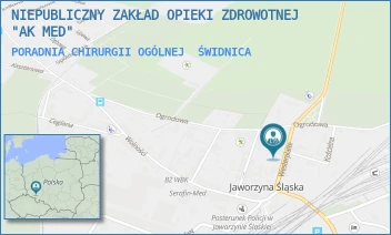 PORADNIA CHIRURGII OGÓLNEJ - NIEPUBLICZNY ZAKŁAD OPIEKI ZDROWOTNEJ "AK MED" - UL. WESTERPLATTE 10,  ŚWIDNICA