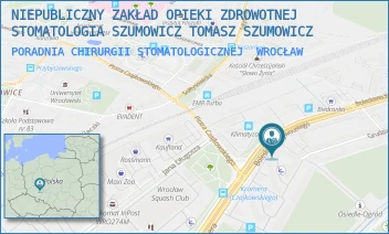 PORADNIA CHIRURGII STOMATOLOGICZNEJ - NIEPUBLICZNY ZAKŁAD OPIEKI ZDROWOTNEJ STOMATOLOGIA SZUMOWICZ TOMASZ SZUMOWICZ - UL. KRZYWOUSTEGO 21/1D,  WROCŁAW