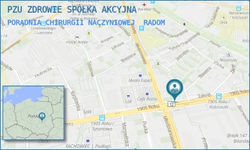 PORADNIA CHIRURGII NACZYNIOWEJ - PZU ZDROWIE SPÓŁKA AKCYJNA - 1905 ROKU 20,  RADOM