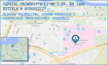 KLINIKA POŁOŻNICTWA, CHORÓB KOBIECYCH I GINEKOLOGII ONKOLOGICZNEJ - SZPITAL UNIWERSYTECKI NR 2 IM. DR JANA BIZIELA W BYDGOSZCZY - UJEJSKIEGO 75,  BYDGOSZCZ