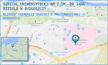 KLINIKA CHIRURGII OGÓLNEJ I MAŁOINWAZYJNEJ - SZPITAL UNIWERSYTECKI NR 2 IM. DR JANA BIZIELA W BYDGOSZCZY - UJEJSKIEGO 75,  BYDGOSZCZ