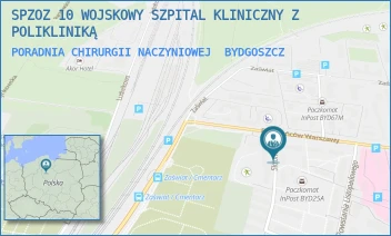 PORADNIA CHIRURGII NACZYNIOWEJ - SPZOZ 10 WOJSKOWY SZPITAL KLINICZNY Z POLIKLINIKĄ - POWSTAŃCÓW WARSZAWY 5,  BYDGOSZCZ