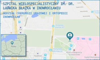 ODDZIAŁ CHIRURGII URAZOWEJ I ORTOPEDII - SZPITAL WIELOSPECJALISTYCZNY IM. DR. LUDWIKA BŁAŻKA W INOWROCŁAWIU - POZNAŃSKA 97,  INOWROCŁAW