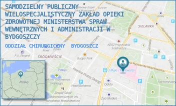 ODDZIAŁ CHIRURGICZNY - SAMODZIELNY PUBLICZNY WIELOSPECJALISTYCZNY ZAKŁAD OPIEKI ZDROWOTNEJ MINISTERSTWA SPRAW WEWNĘTRZNYCH I ADMINISTRACJI W BYDGOSZCZY - MARKWARTA 4-6,  BYDGOSZCZ