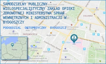 PODODDZIAĹ ORTOPEDYCZNY - SAMODZIELNY PUBLICZNY WIELOSPECJALISTYCZNY ZAKŁAD OPIEKI ZDROWOTNEJ MINISTERSTWA SPRAW WEWNĘTRZNYCH I ADMINISTRACJI W BYDGOSZCZY - MARKWARTA 4-6,  BYDGOSZCZ