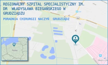 PORADNIA CHIRURGII NACZYŃ - REGIONALNY SZPITAL SPECJALISTYCZNY IM. DR  WŁADYSŁAWA BIEGAŃSKIEGO W GRUDZIĄDZU - RYDYGIERA 15/17,  GRUDZIĄDZ