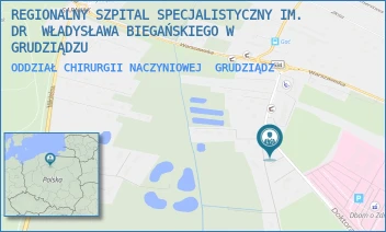 ODDZIAŁ CHIRURGII NACZYNIOWEJ - REGIONALNY SZPITAL SPECJALISTYCZNY IM. DR  WŁADYSŁAWA BIEGAŃSKIEGO W GRUDZIĄDZU - RYDYGIERA 15/17,  GRUDZIĄDZ