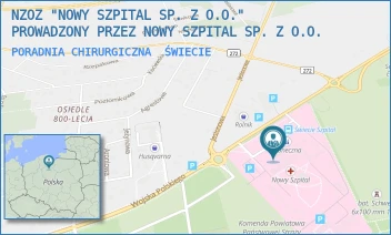 PORADNIA CHIRURGICZNA - NOWY SZPITAL SPÓŁKA Z OGRANICZONĄ ODPOWIEDZIALNOŚCIĄ - WOJSKA POLSKIEGO 126,  ŚWIECIE