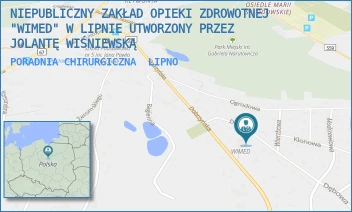 PORADNIA CHIRURGICZNA - NIEPUBLICZNY ZAKŁAD OPIEKI ZDROWOTNEJ "WIMED" W LIPNIE UTWORZONY PRZEZ JOLANTĘ WIŚNIEWSKĄ - DĘBOWA 21,  LIPNO