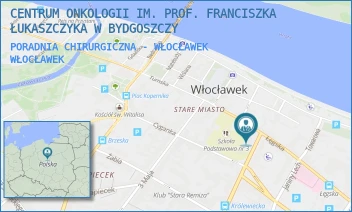 PORADNIA CHIRURGICZNA - WŁOCŁAWEK - CENTRUM ONKOLOGII IM. PROF. FRANCISZKA ŁUKASZCZYKA W BYDGOSZCZY - KRÓLEWIECKA 2A,  WŁOCŁAWEK