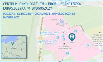 ODDZIAŁ KLINICZNY CHIRURGII ONKOLOGICZNEJ - CENTRUM ONKOLOGII IM. PROF. FRANCISZKA ŁUKASZCZYKA W BYDGOSZCZY - DR. I.ROMANOWSKIEJ 2,  BYDGOSZCZ