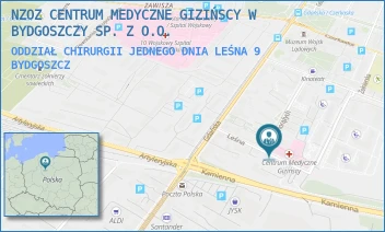 ODDZIAŁ CHIRURGII JEDNEGO DNIA LEŚNA 9 - NZOZ CENTRUM MEDYCZNE GIZIŃSCY W BYDGOSZCZY SP. Z O.O. - LEŚNA 9,  BYDGOSZCZ