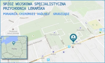 PORADNIA CHIRURGII OGÓLNEJ - WOJSKOWA SPECJALISTYCZNA PRZYCHODNIA LEKARSKA SAMODZIELNY PUBLICZNY ZAKŁAD OPIEKI ZDROWOTNEJ W GRUDZIĄDZU - LEGIONÓW 57,  GRUDZIĄDZ