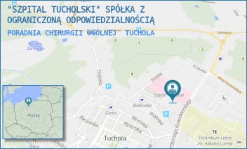 PORADNIA CHIRURGII OGÓLNEJ - "SZPITAL TUCHOLSKI" SPÓŁKA Z OGRANICZONĄ ODPOWIEDZIALNOŚCIĄ - NOWODWORSKIEGO 14-18,  TUCHOLA