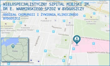 ODDZIAŁ CHIRURGII I ŻYWIENIA KLINICZNEGO - SZPITAL KLINICZNY IM. DR. E. WARMIŃSKIEGO POLITECHNIKI BYDGOSKIEJ- SPZOZ W BYDGOSZCZY - SZPITALNA 19,  BYDGOSZCZ