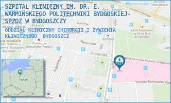 ODDZIAŁ KLINICZNY CHIRURGII I ŻYWIENIA KLINICZNEGO - SZPITAL KLINICZNY IM. DR. E. WARMIŃSKIEGO POLITECHNIKI BYDGOSKIEJ- SPZOZ W BYDGOSZCZY - SZPITALNA 19,  BYDGOSZCZ