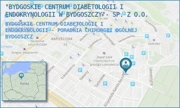 BYDGOSKIE CENTRUM DIABETOLOGII I ENDOKRYNOLOGII - PORADNIA CHIRURGII OGÓLNEJ - "BYDGOSKIE CENTRUM DIABETOLOGII I ENDOKRYNOLOGII W BYDGOSZCZY"- SP. Z O.O. - K.K.BACZYŃSKIEGO 17/-,  BYDGOSZCZ