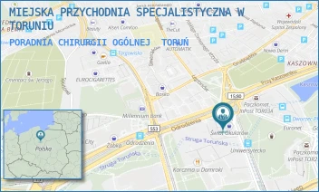 PORADNIA CHIRURGII OGÓLNEJ - MIEJSKA PRZYCHODNIA SPECJALISTYCZNA W TORUNIU - UNIWERSYTECKA 17,  TORUŃ
