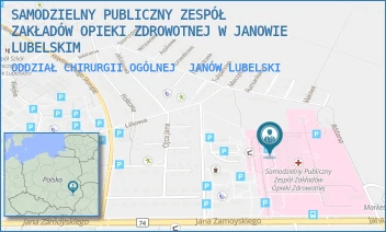 ODDZIAŁ CHIRURGII OGÓLNEJ - SAMODZIELNY PUBLICZNY ZESPÓŁ ZAKŁADÓW OPIEKI ZDROWOTNEJ W JANOWIE LUBELSKIM - JANA ZAMOYSKIEGO 149,  JANÓW LUBELSKI